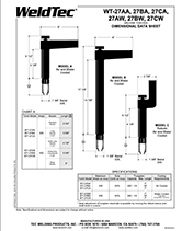 machine torch dimensional data sheet